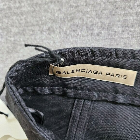 Balenciaga Paris Skirt S US 4 Black Cotton Blend Mini Designer Luxury Goth Chic - Picture 7 of 16